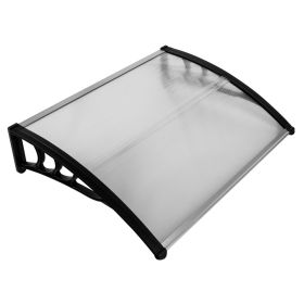 HT-100 x 80 Household Application Door & Window Rain Cover Eaves Canopy White & Black Bracket HT-100 x 80 Household Application Door & Window Rain Cover Eaves Canopy White & Black Bracket