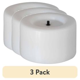 (3 pack) Unscented Led Tealights Flameless Candles, White, 4.60", 0.18 lb (3 pack) Unscented Led Tealights Flameless Candles, White, 4.60", 0.18 lb